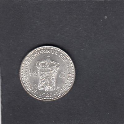 Beschrijving: 1/2 Gulden WILHELMINA  